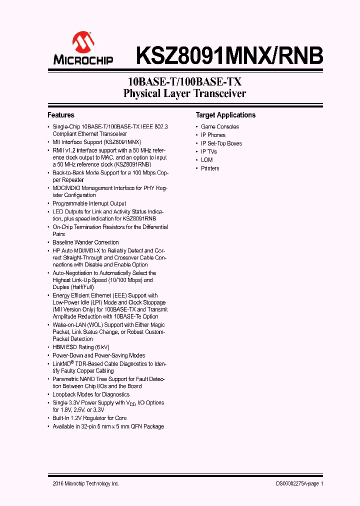 KSZ8091MXIA_8823763.PDF Datasheet