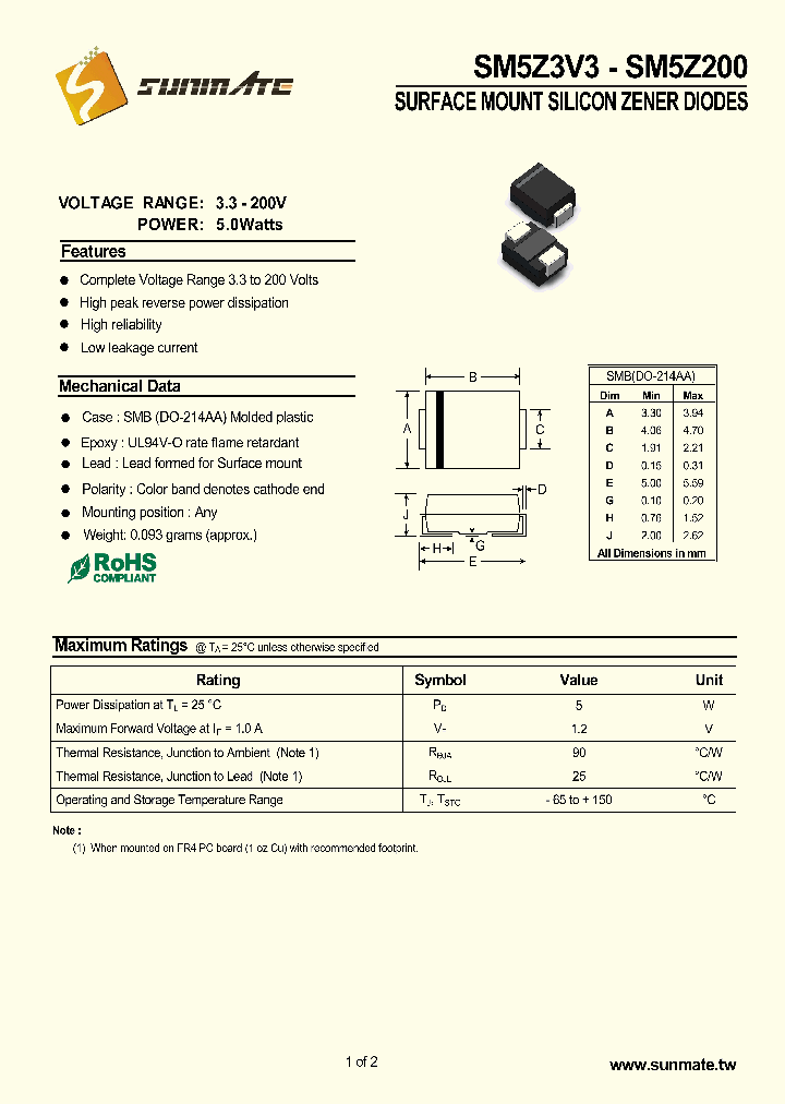 SM5Z6V0_8827640.PDF Datasheet