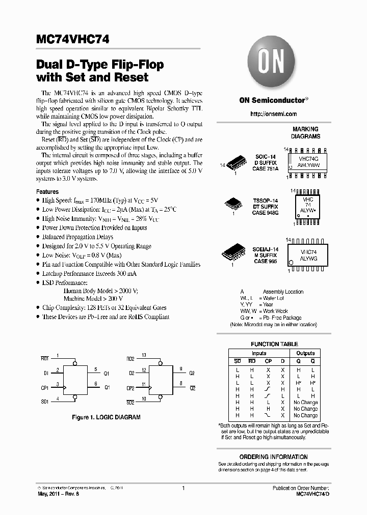 MC74VHC74DTR2G_8828054.PDF Datasheet