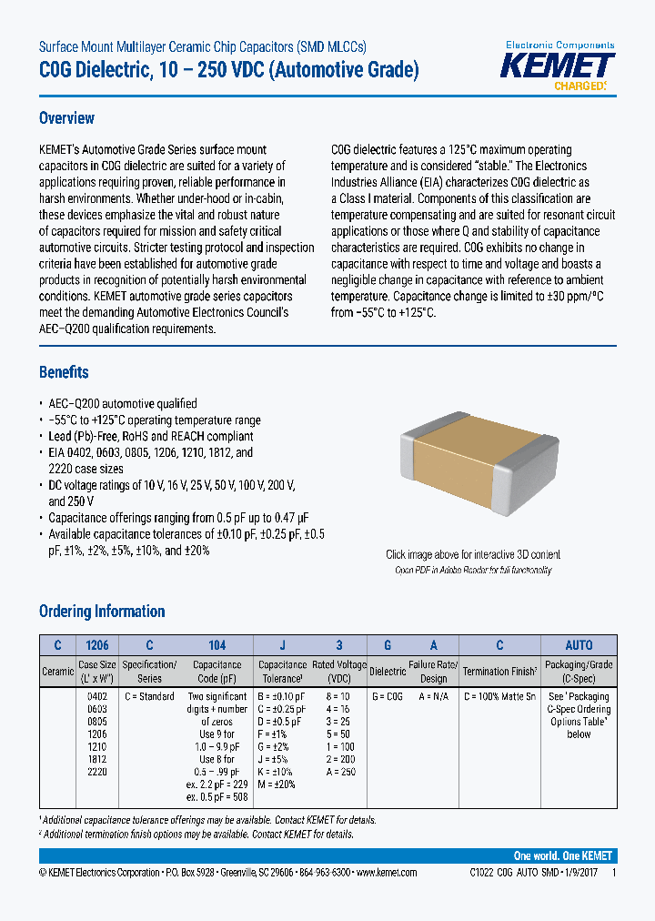 C0603C104K3GACAUTO_8829342.PDF Datasheet