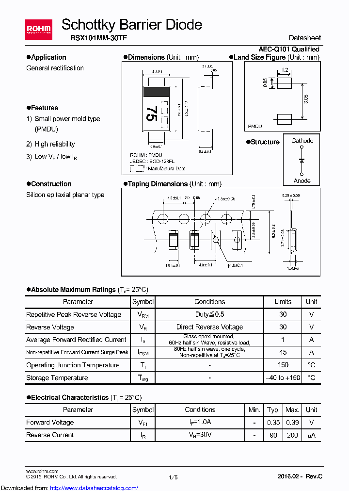 RSX101MM-30TFTR_8830833.PDF Datasheet