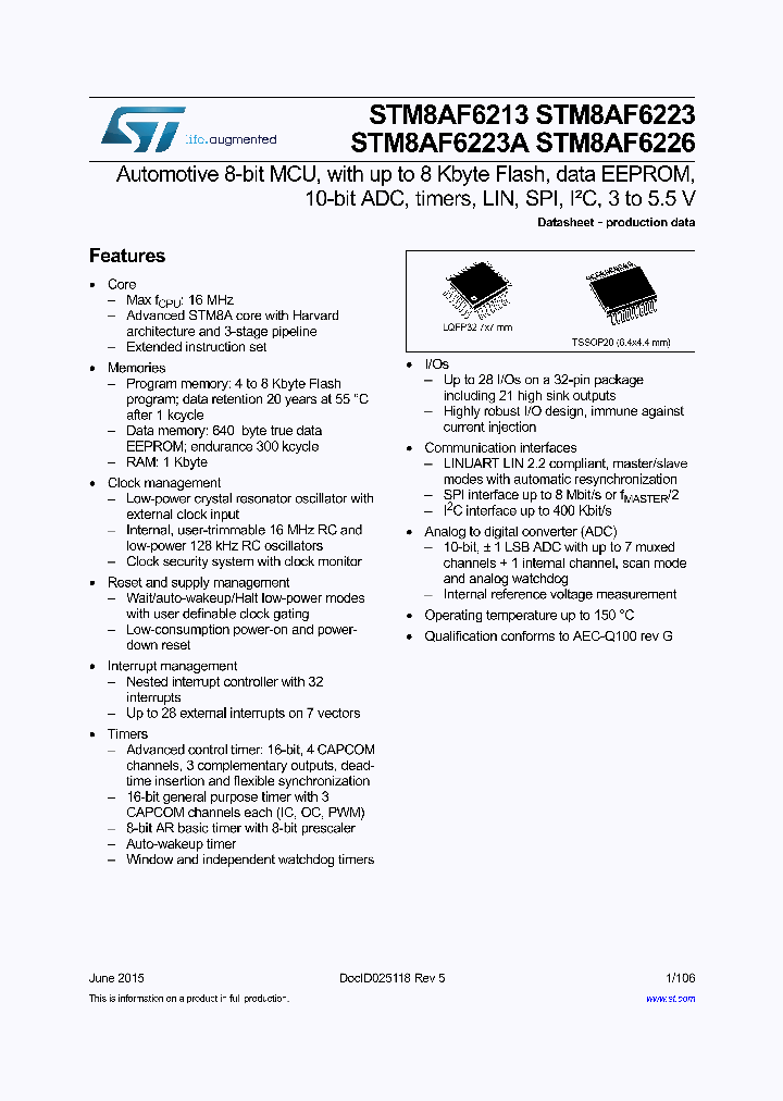 STM8AF6213_8841303.PDF Datasheet