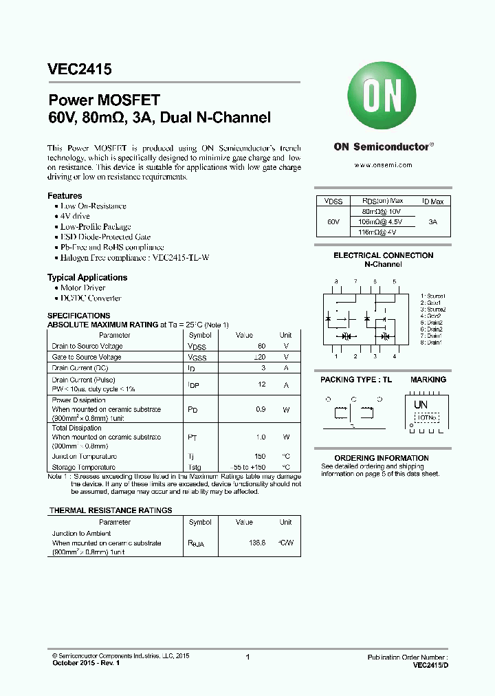 VEC2415-TL-W_8839841.PDF Datasheet