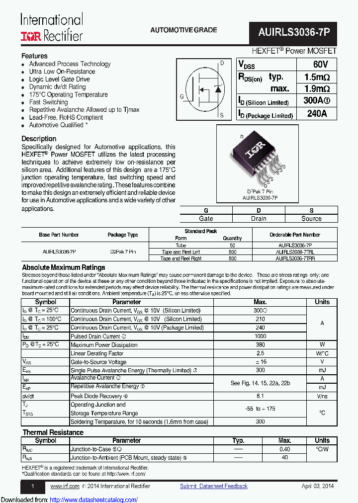 AUIRLS3036-7P_8839185.PDF Datasheet