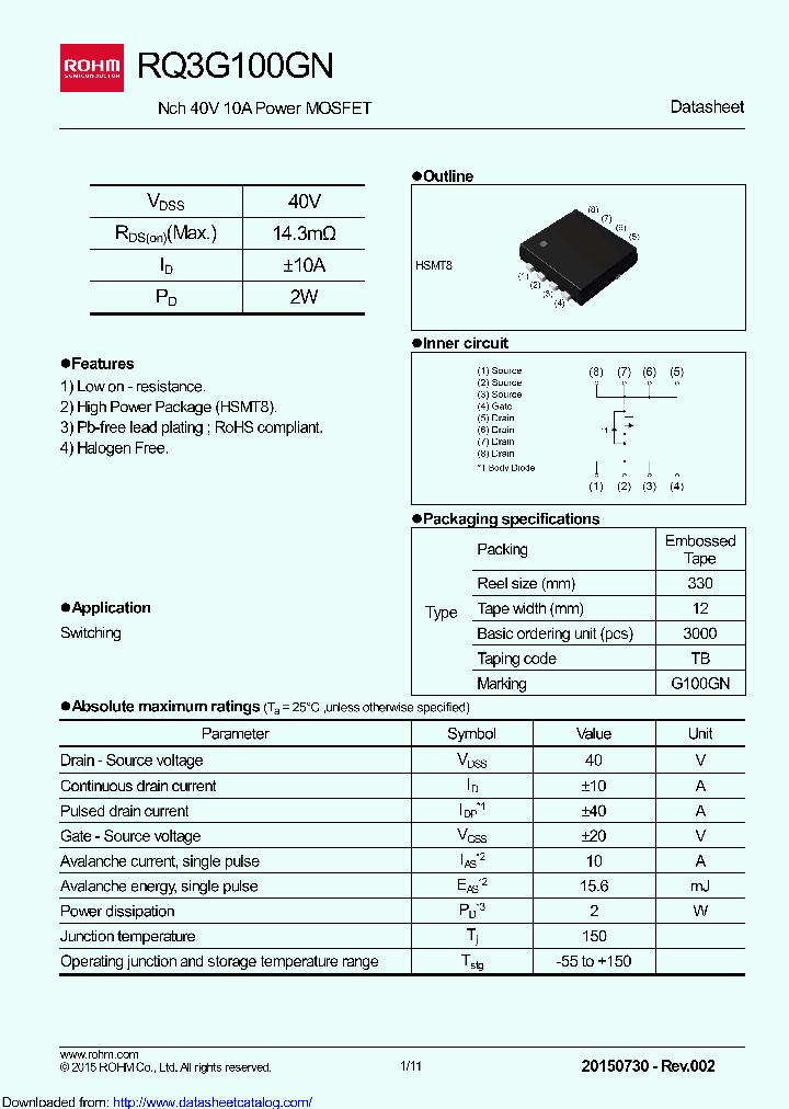 RQ3G100GNTB_8838960.PDF Datasheet