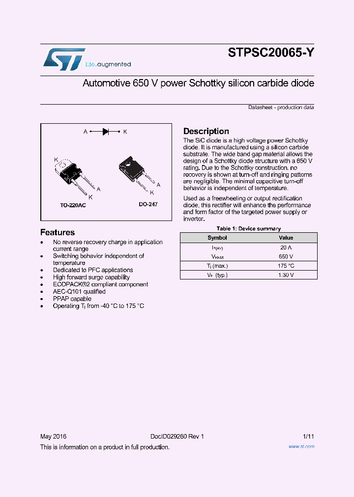 STPSC20065DY_8838600.PDF Datasheet