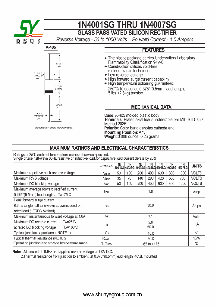 1N4007SG_8831841.PDF Datasheet