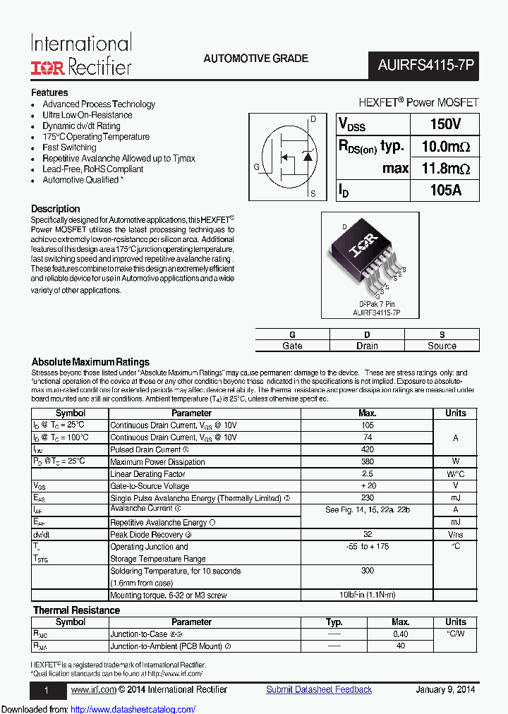 AUIRFS4115-7P_8839180.PDF Datasheet