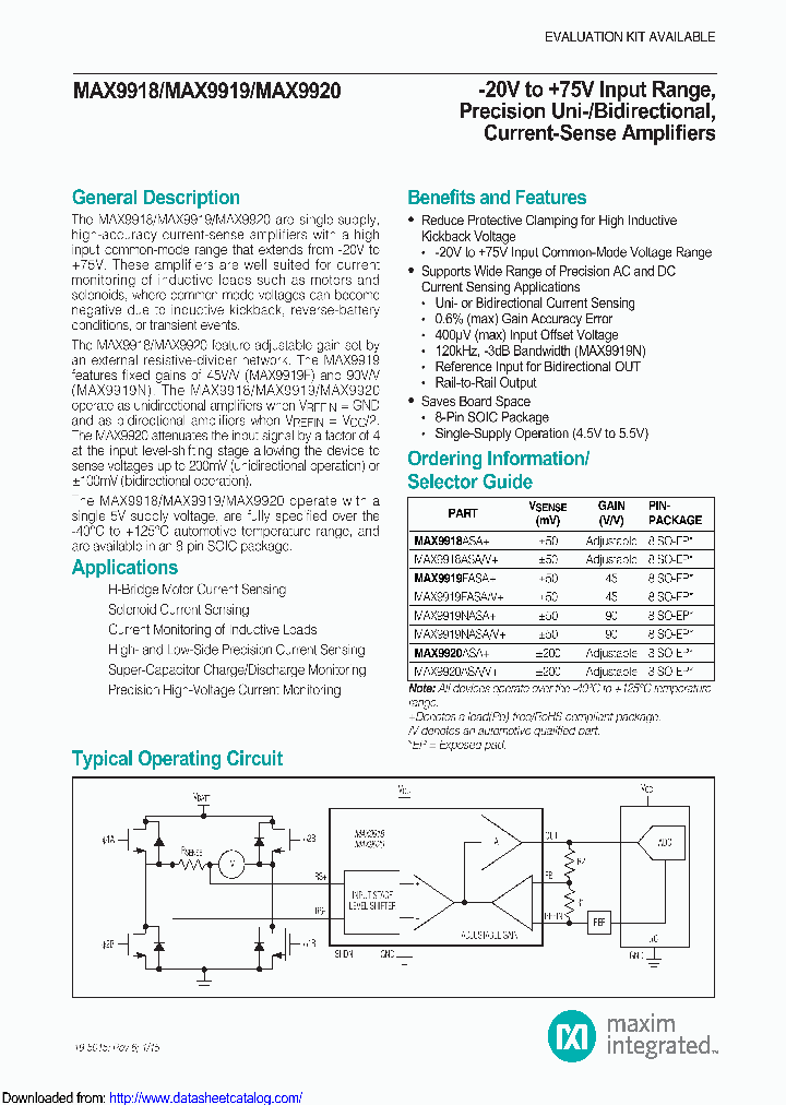 MAX9919NASA_8832784.PDF Datasheet