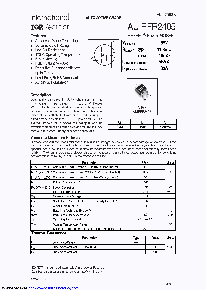 AUIRFR2405_8835525.PDF Datasheet