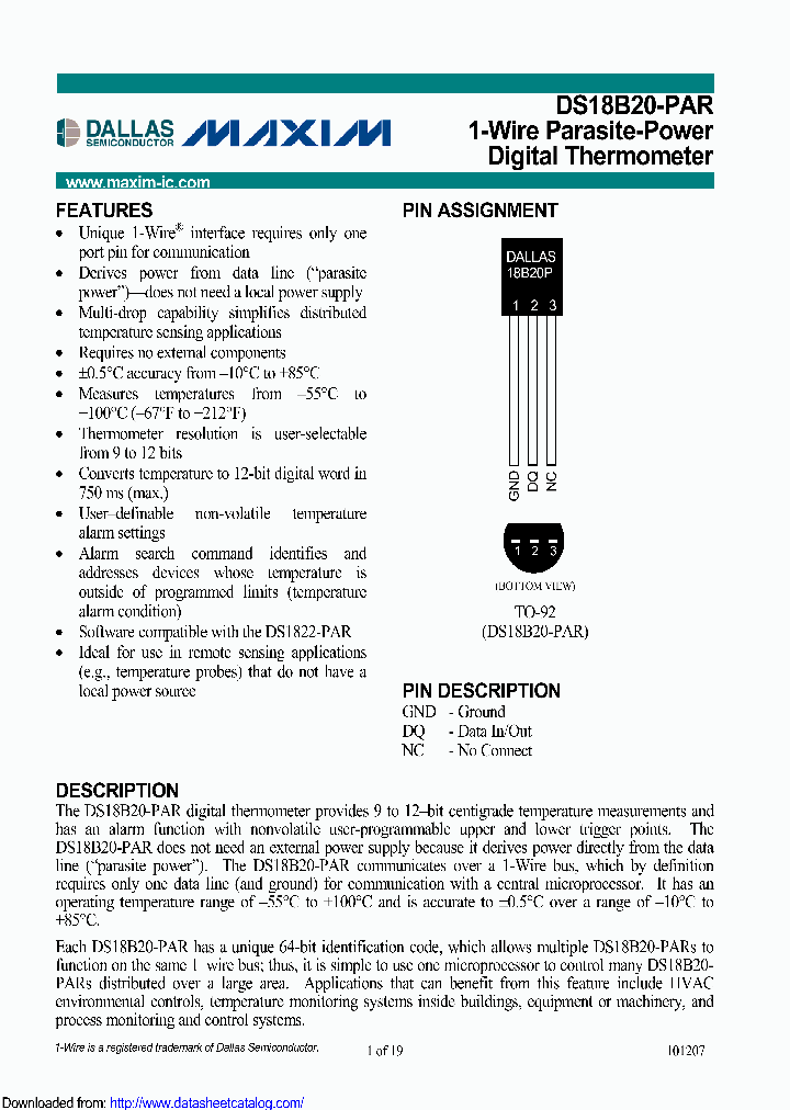 DS18B20-PARTR_8835324.PDF Datasheet