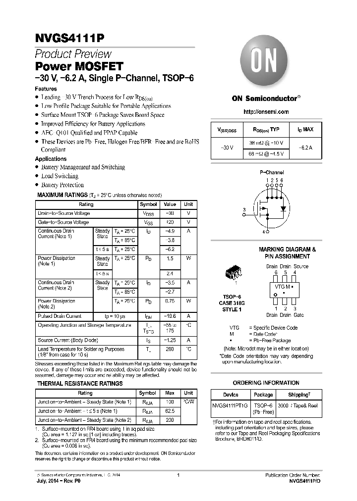 NVGS4111P_8836020.PDF Datasheet