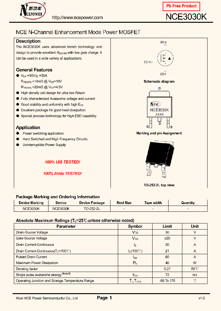 NCE3030K_8836957.PDF Datasheet