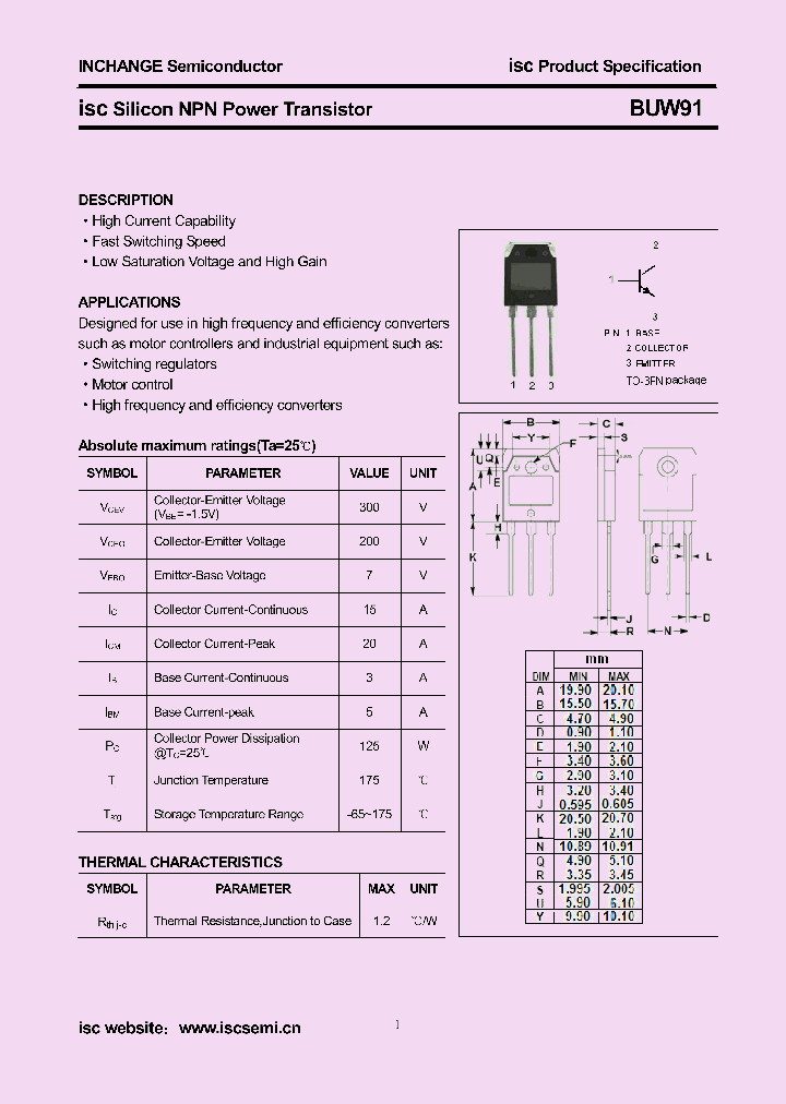 BUW91_8837513.PDF Datasheet