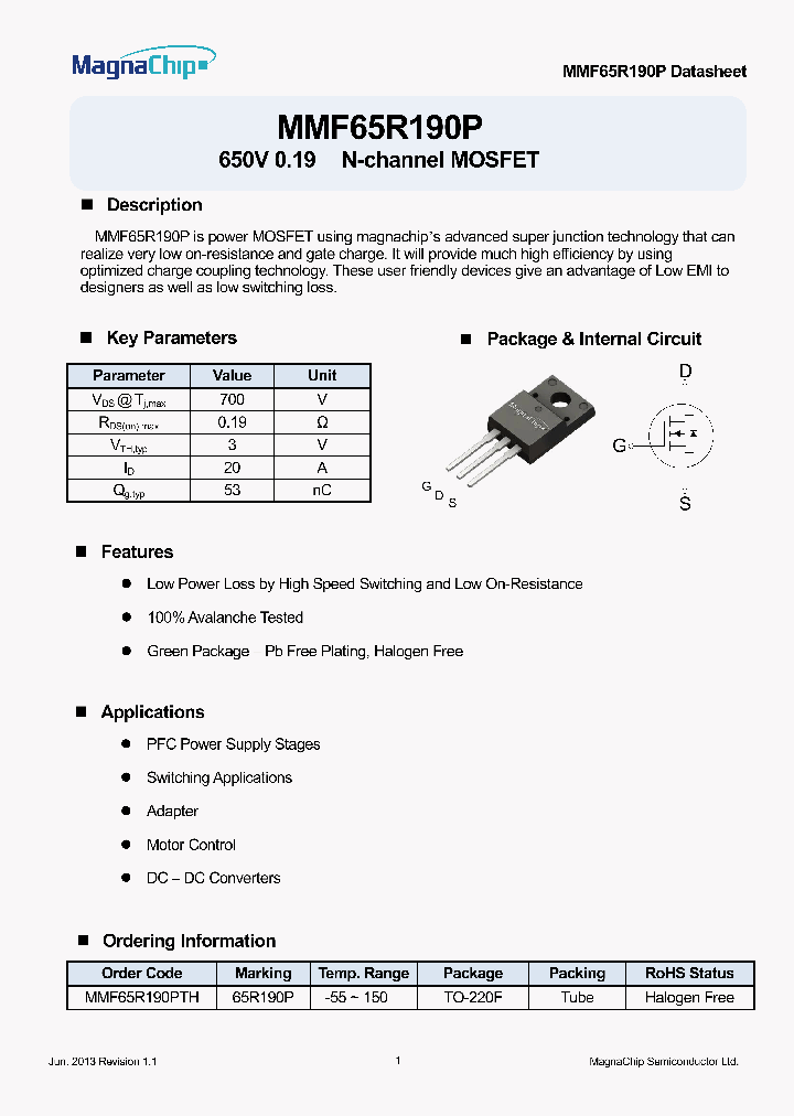MMF65R190P_8841945.PDF Datasheet