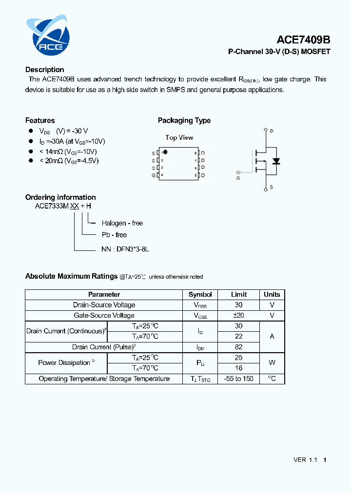 ACE7409B_8842149.PDF Datasheet