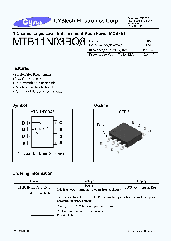 MTB11N03BQ8_8838163.PDF Datasheet