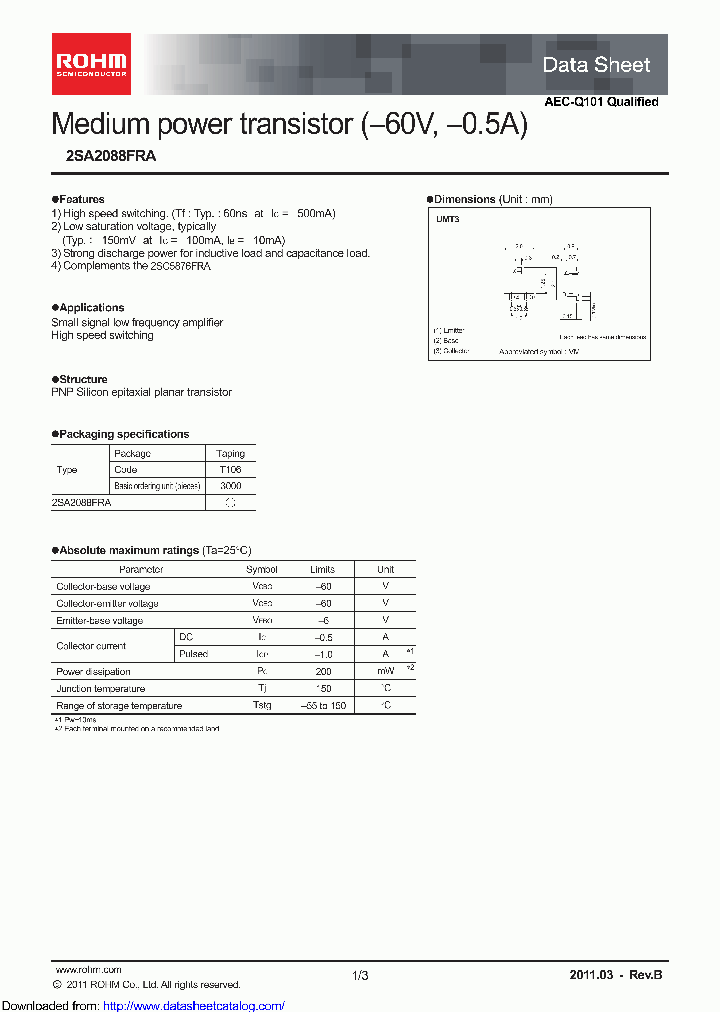 2SA2088FRAT106_8845982.PDF Datasheet