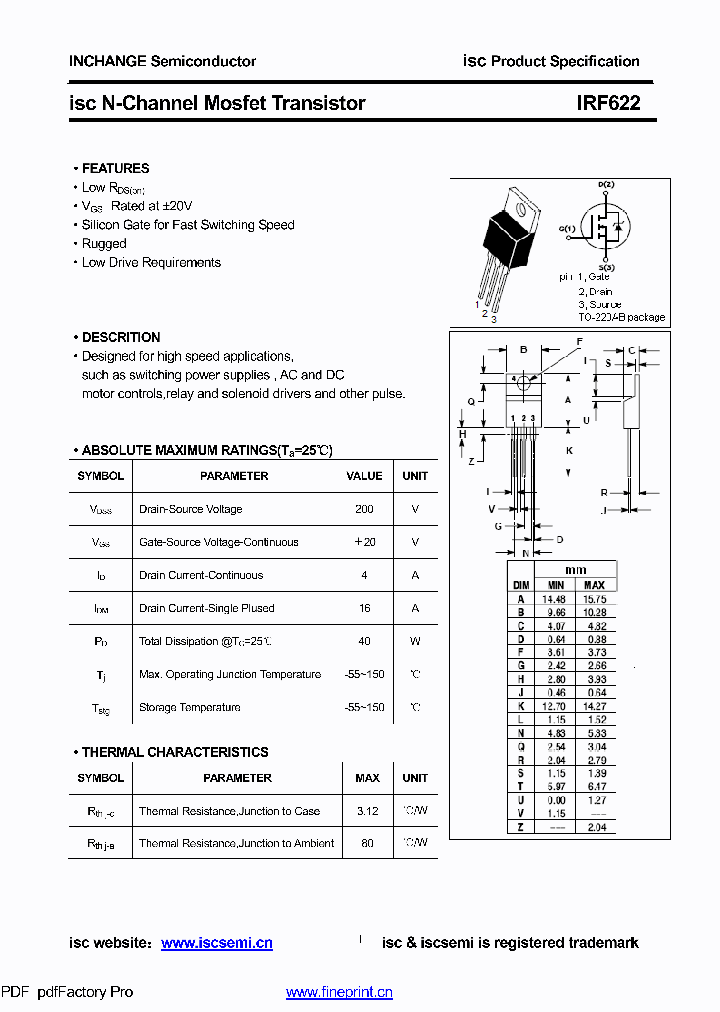 IRF622_8839914.PDF Datasheet