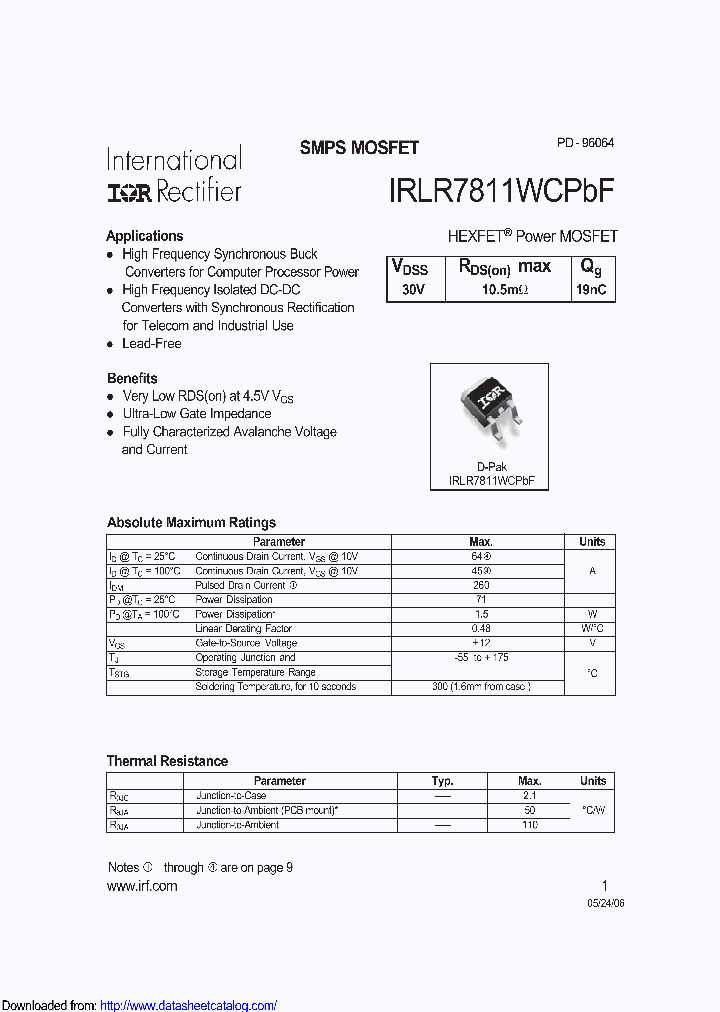IRLR7811WC_8846884.PDF Datasheet