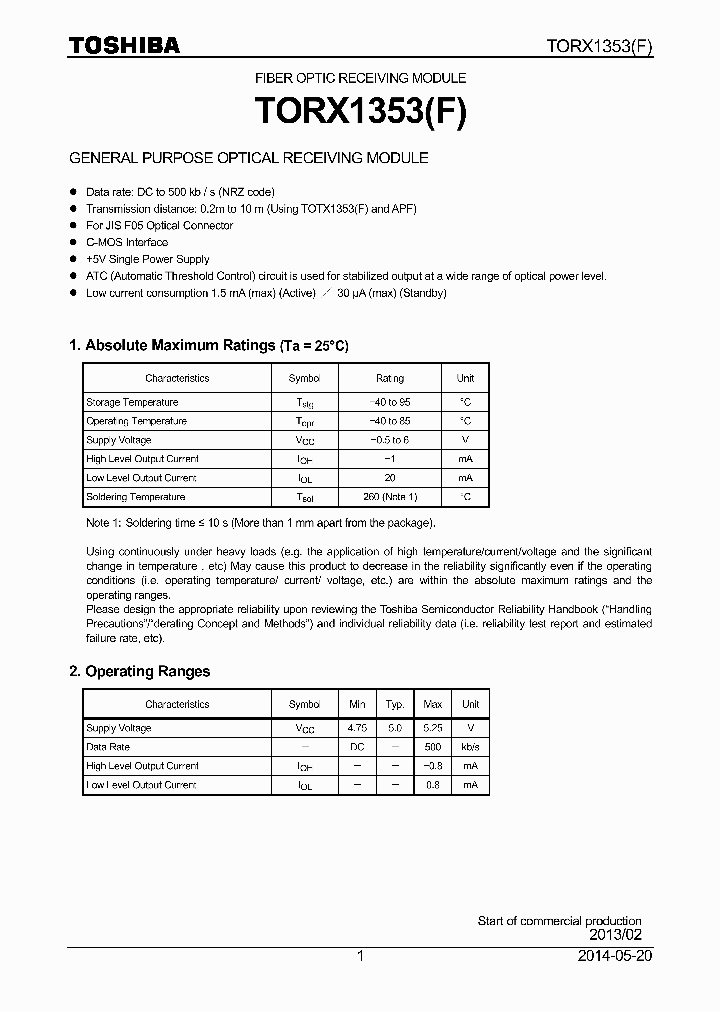 TORX1353F_8847282.PDF Datasheet