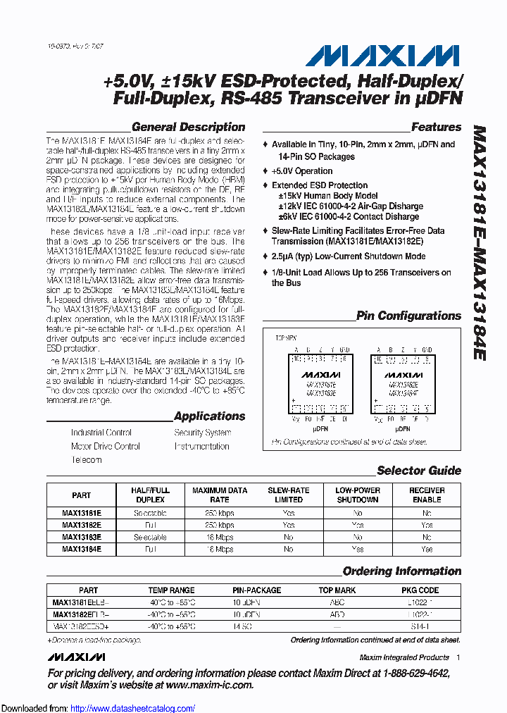 MAX13181EELBT_8847997.PDF Datasheet