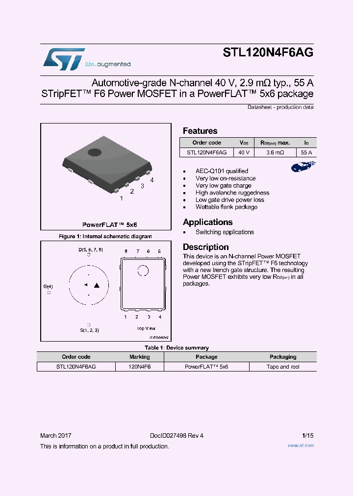 STL120N4F6AG_8834636.PDF Datasheet