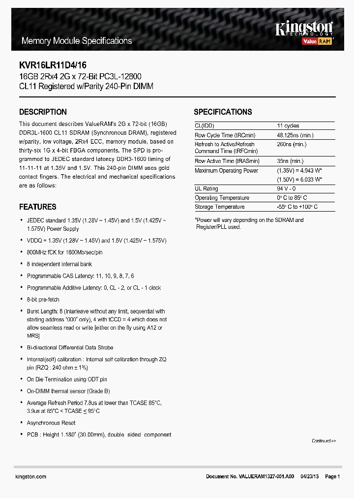 KVR16LR11D4-16_8843775.PDF Datasheet