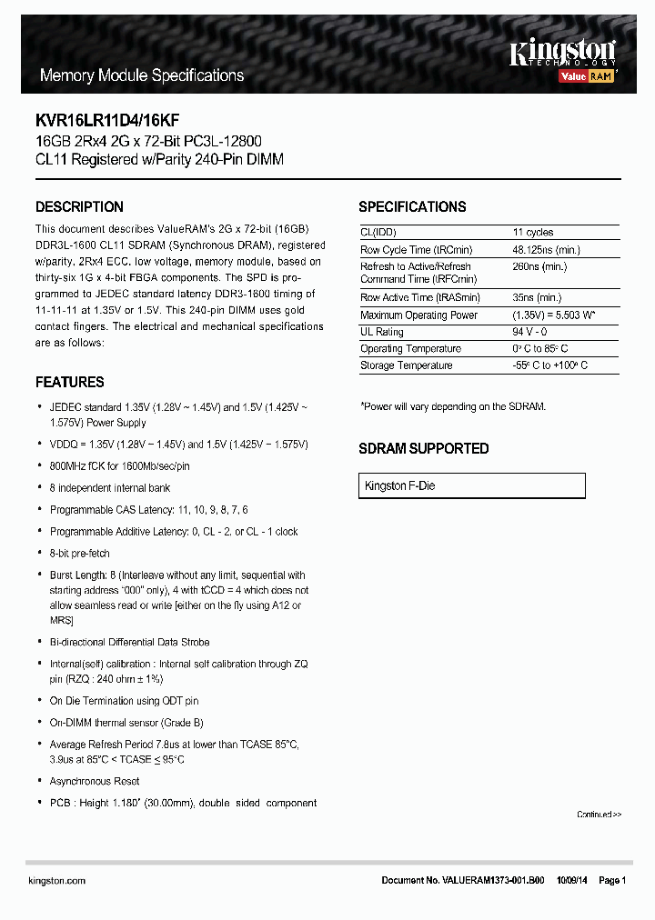 KVR16LR11D4-16KF_8843778.PDF Datasheet