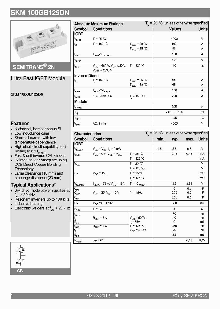 SKM100GB125DN-12_8843860.PDF Datasheet