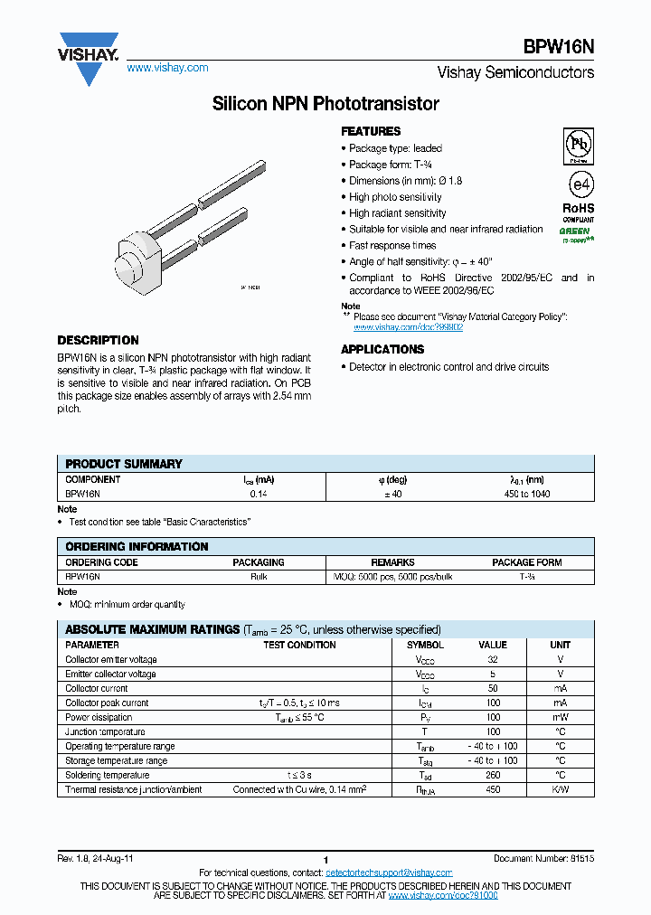 BPW16N_8843880.PDF Datasheet