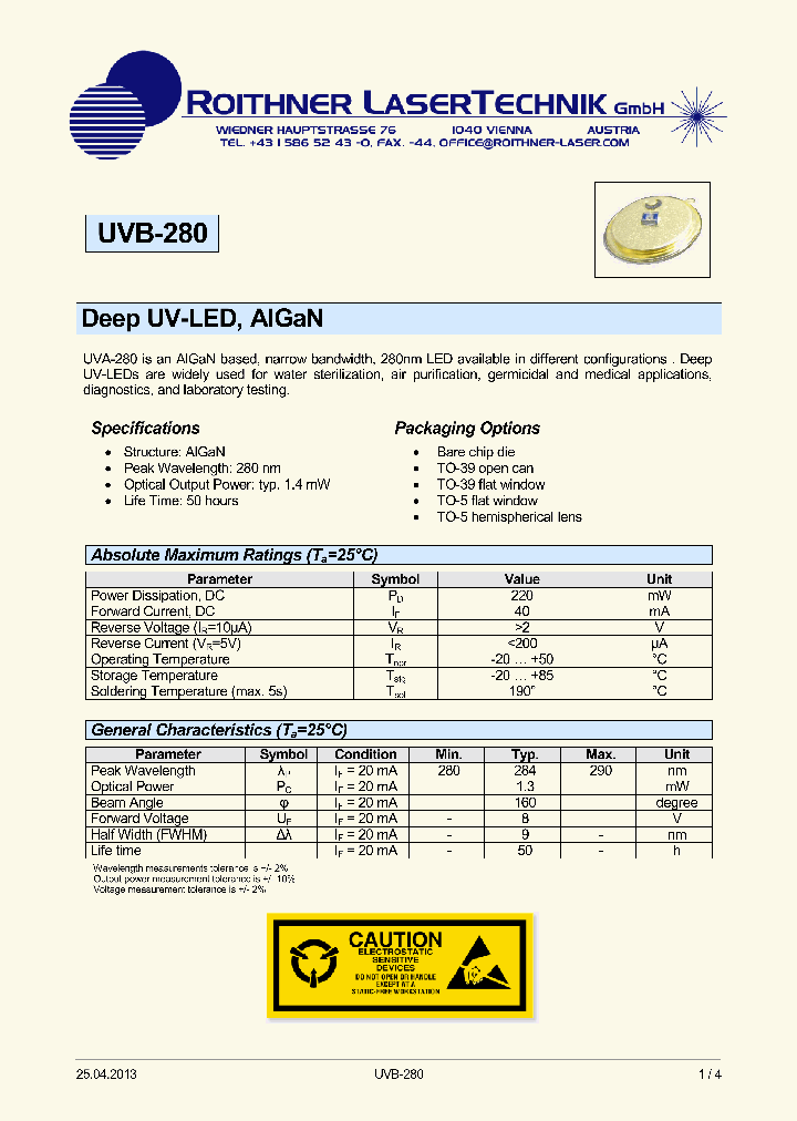 UVB-280_8843906.PDF Datasheet