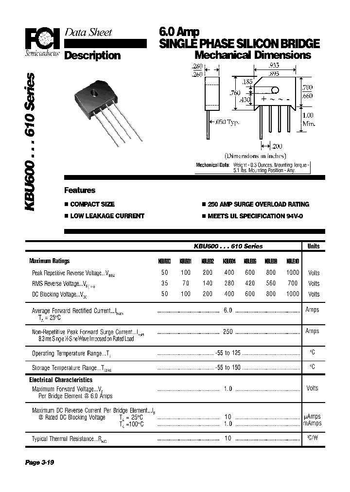 KBU610_8843990.PDF Datasheet