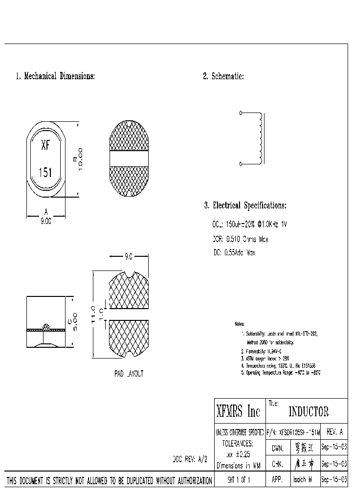 XFSDR105SH-151M_8844665.PDF Datasheet