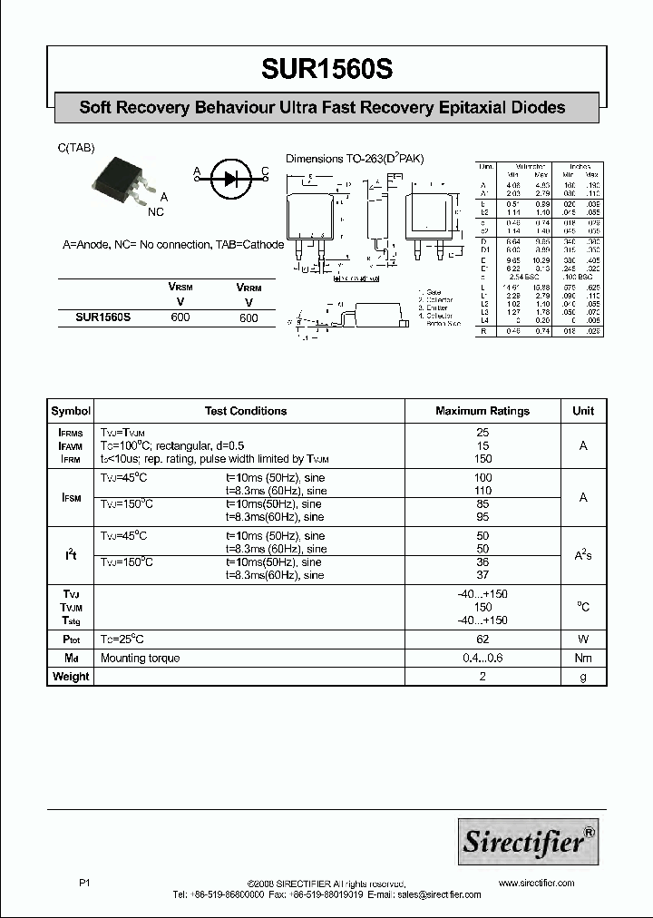 SUR1560S_8845027.PDF Datasheet