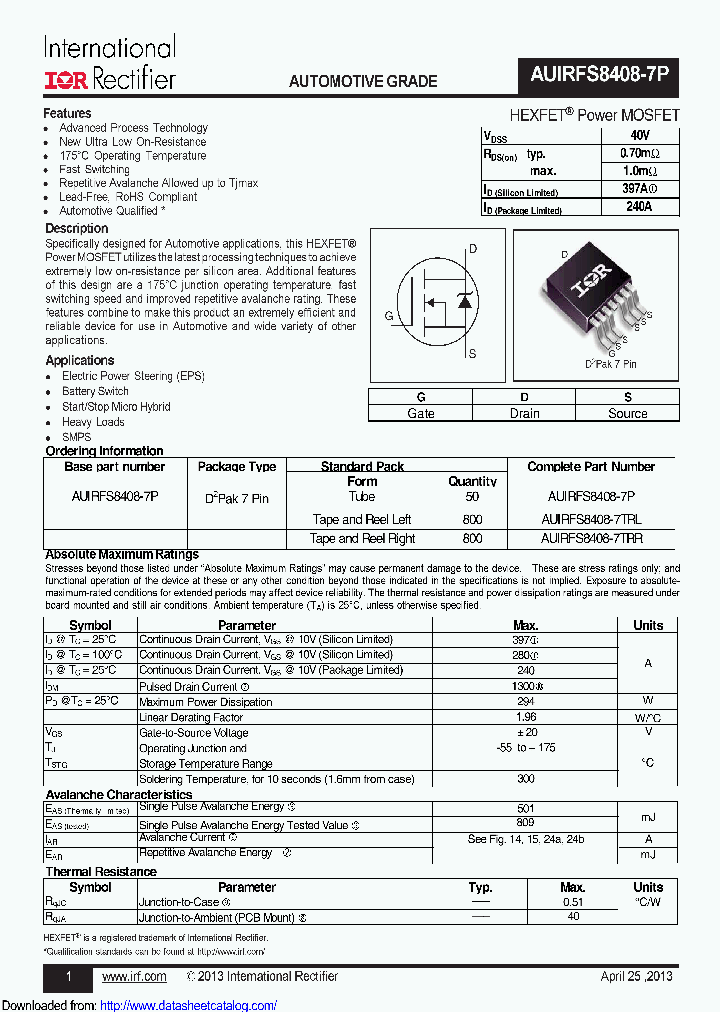 AUIRFS8408-7TRR_8855682.PDF Datasheet