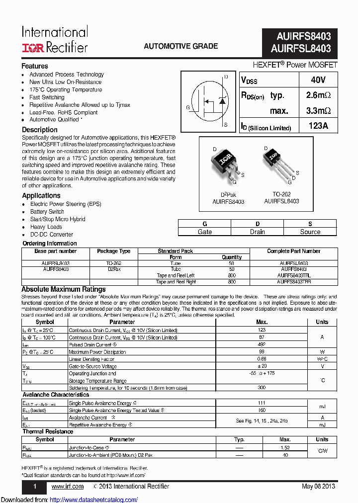 AUIRFS8403_8855672.PDF Datasheet
