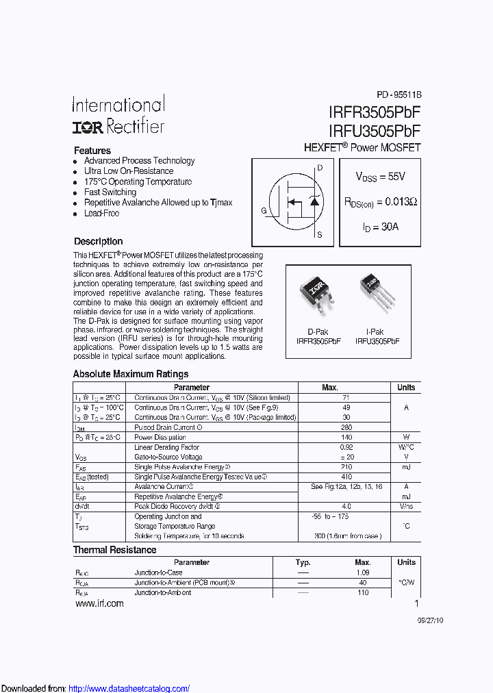 IRFU3505PBF_8855398.PDF Datasheet