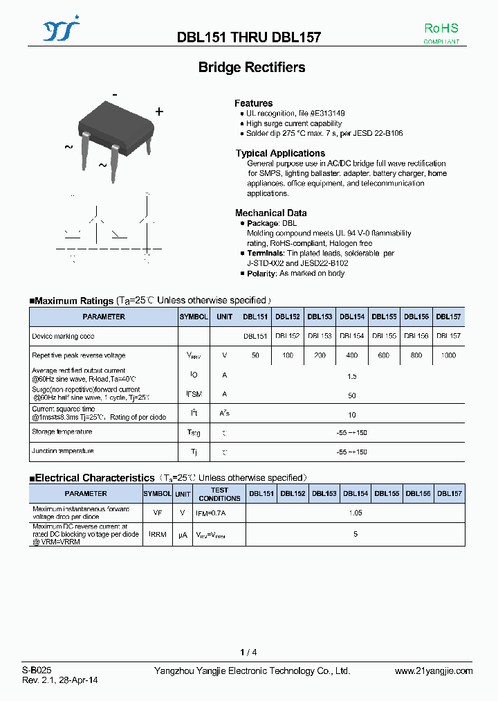 DBL152_8847420.PDF Datasheet