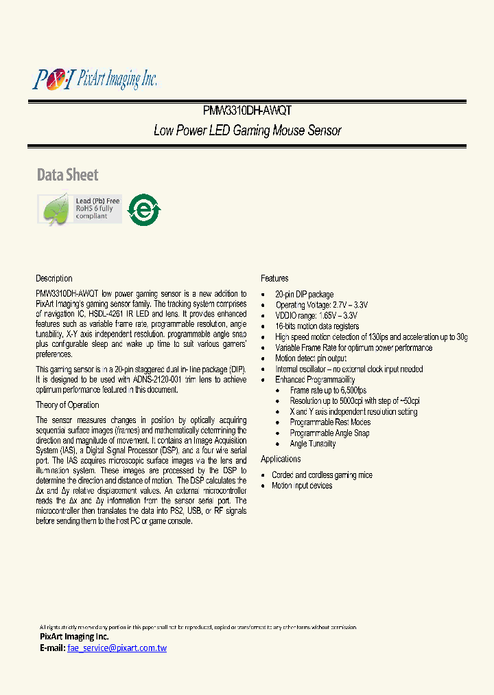 PMW3310DH-AWQT_8847859.PDF Datasheet