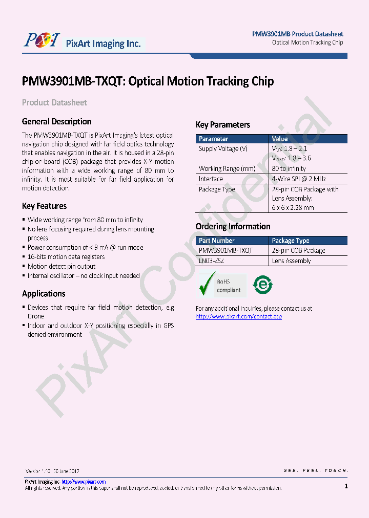 PMW3901MB-TXQT_8847868.PDF Datasheet