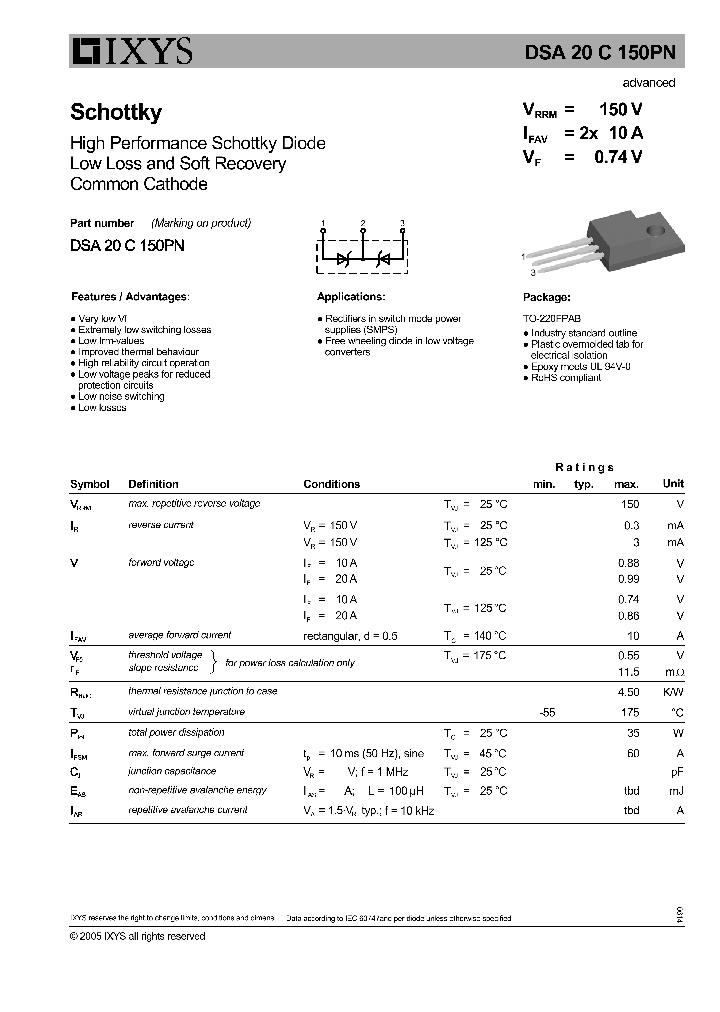 DSA20C150PN_8849470.PDF Datasheet