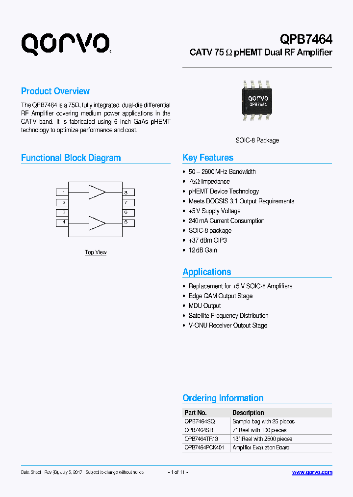 QPB7464PCK401_8850170.PDF Datasheet