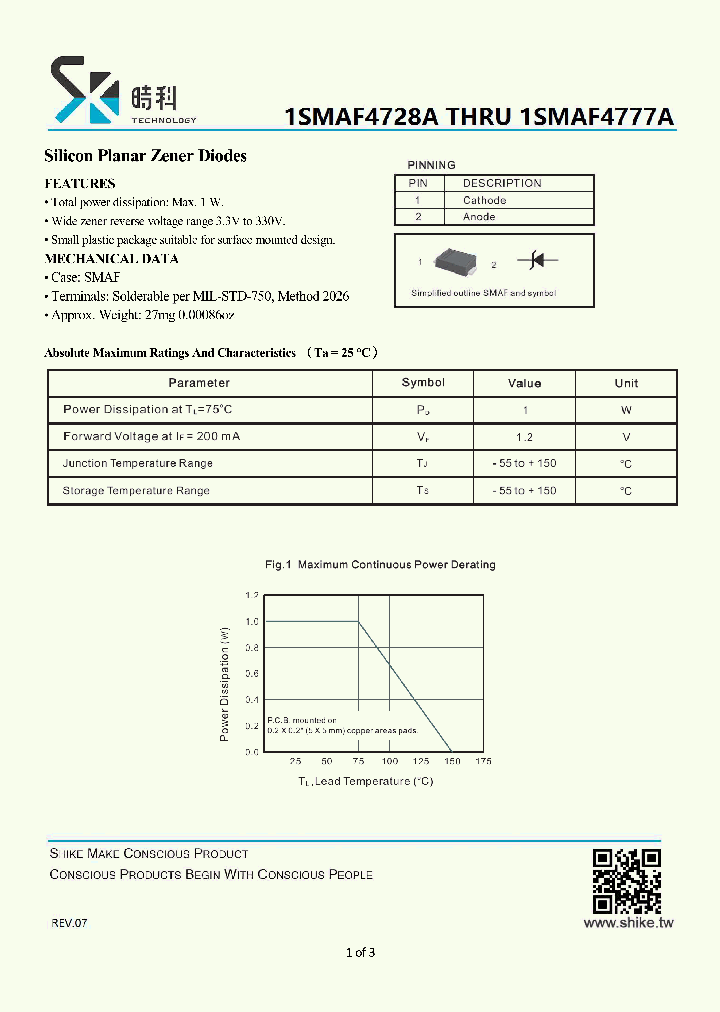 1SMAF4728A_8850675.PDF Datasheet