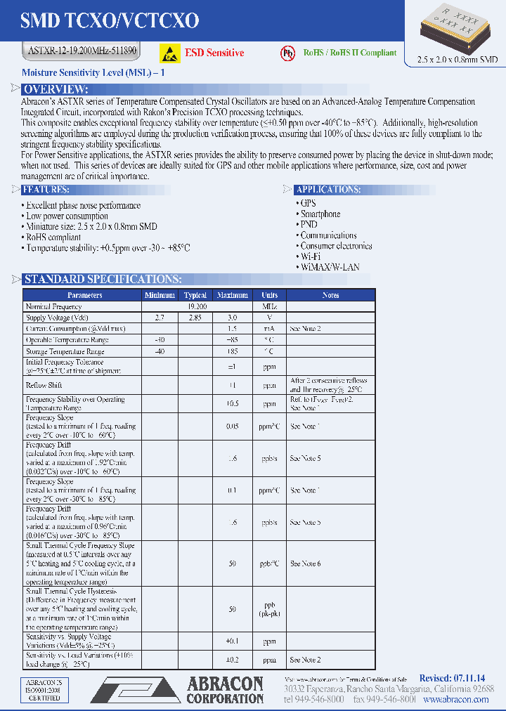 ASTXR-12-19200MHZ-511890_8850890.PDF Datasheet
