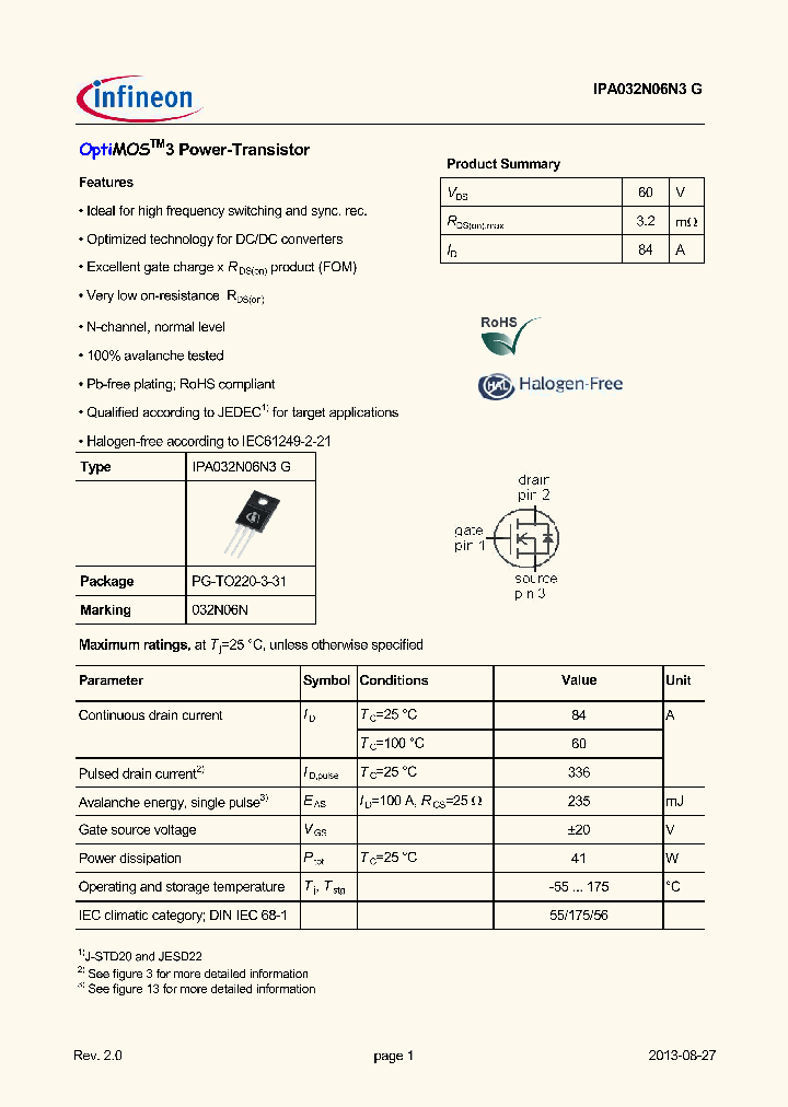 IPA032N06N3G_8851063.PDF Datasheet