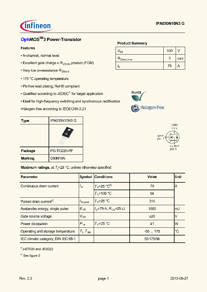 IPA030N10N3G-13_8851062.PDF Datasheet