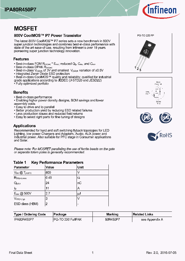 IPA80R450P7_8851058.PDF Datasheet