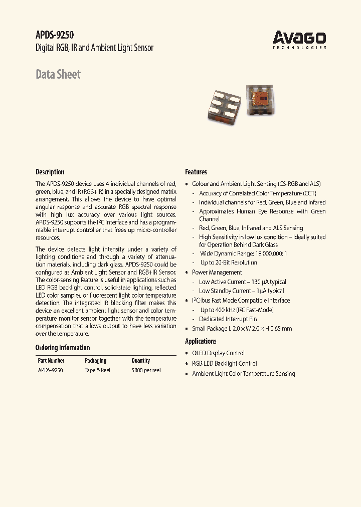 APDS-9250_8851018.PDF Datasheet