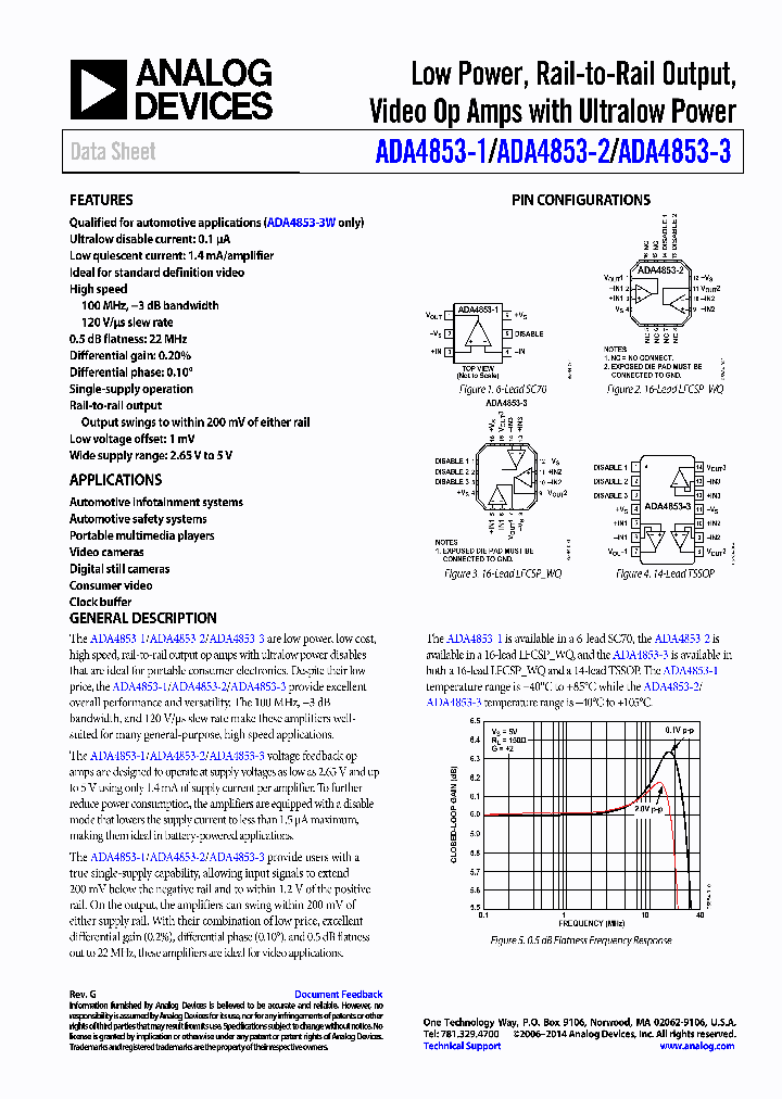 ADA4853-3YCP-EBZ_8856620.PDF Datasheet
